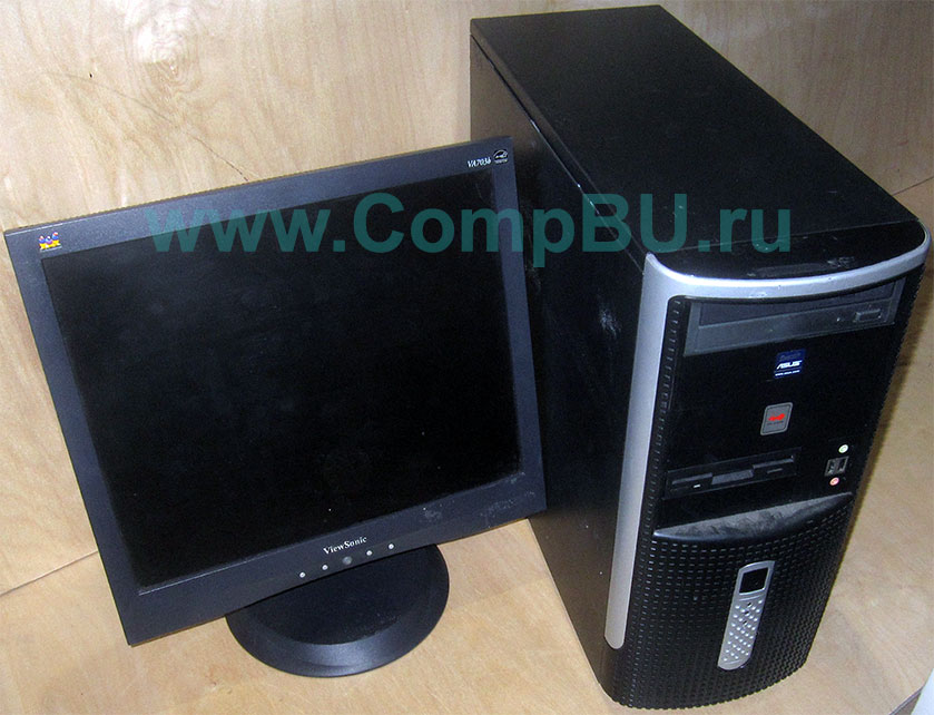 Комплект: одноядерный компьютер Intel Pentium-4 с 1Гб памяти и 17 дюймовый ЖК монитор (Ноябрьск)